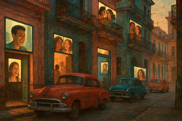 Chat a Cuba: strada con sconosciuti