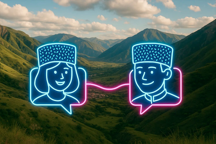 Chat e connessione tra una coppia del Daghestan