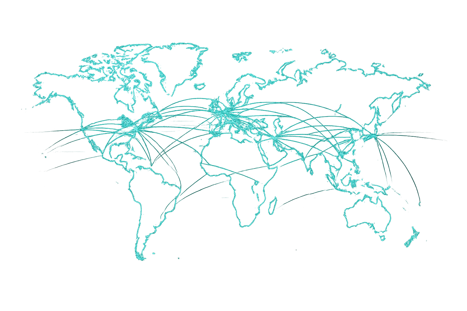 Global chat connections by countries and continents