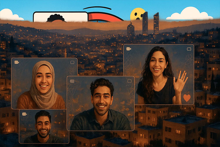 Man chatting with women in Jordan chat