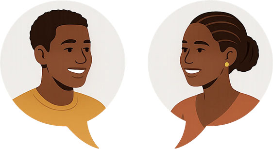 Chatta con persone dei paesi africani